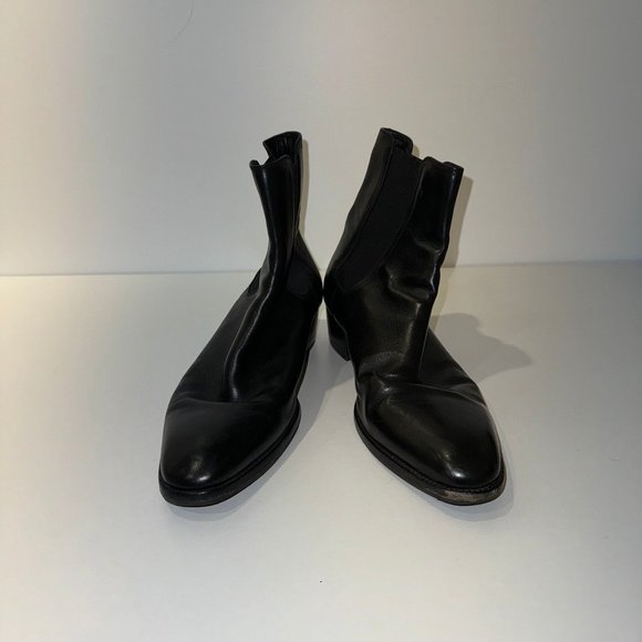 Saint Laurent Black Leather Chelsea Boots - Picture 1 of 4